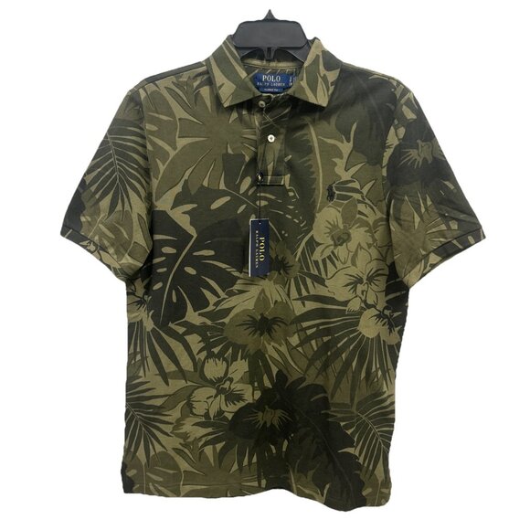 Polo Ralph Lauren Men's Small Classic Fit Palm-Camo Mesh Short Sleeve Polo Shirt - Picture 2 of 10